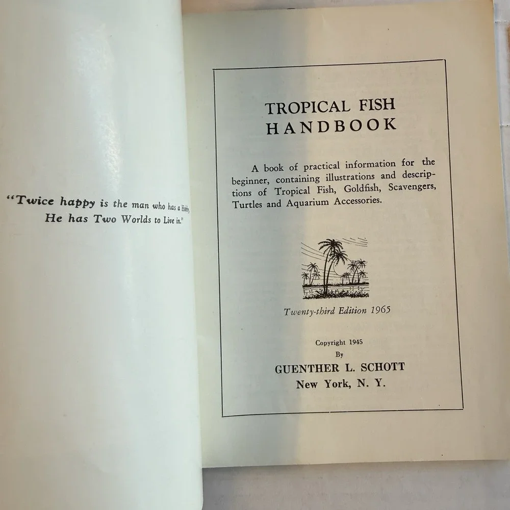 Vintage Aquarium Fish Hobbyist Book Manual Lot 1960s-70s Tetra Collectible‎ Gift